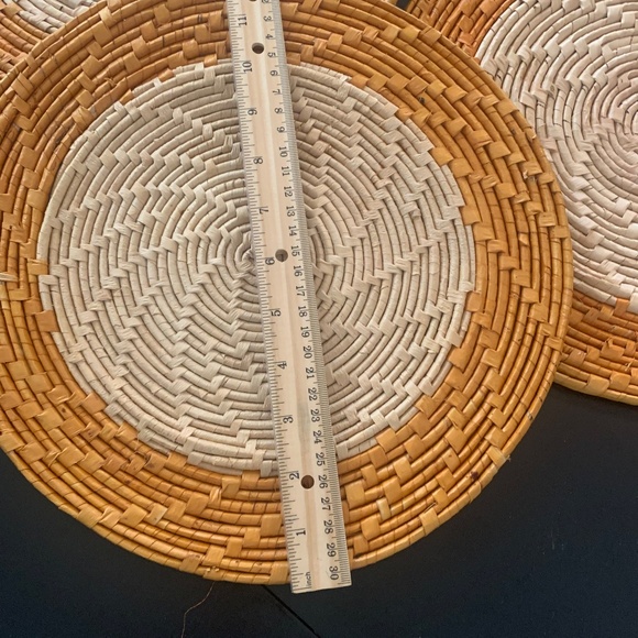 5 rattan wood placemat chargers - Picture 5 of 11